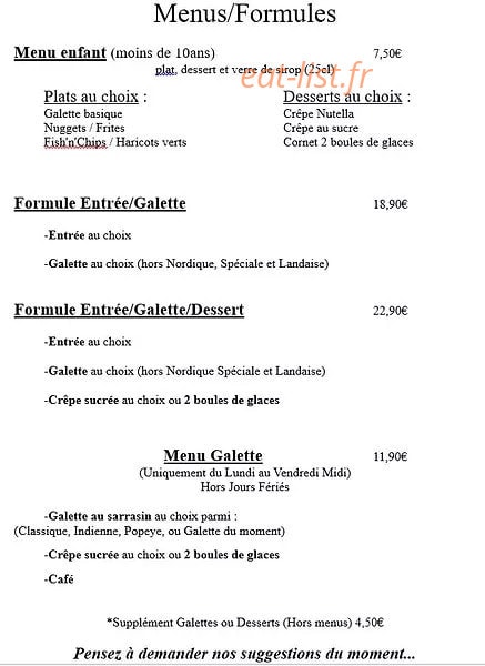 Crêpe’s House — carte page 4