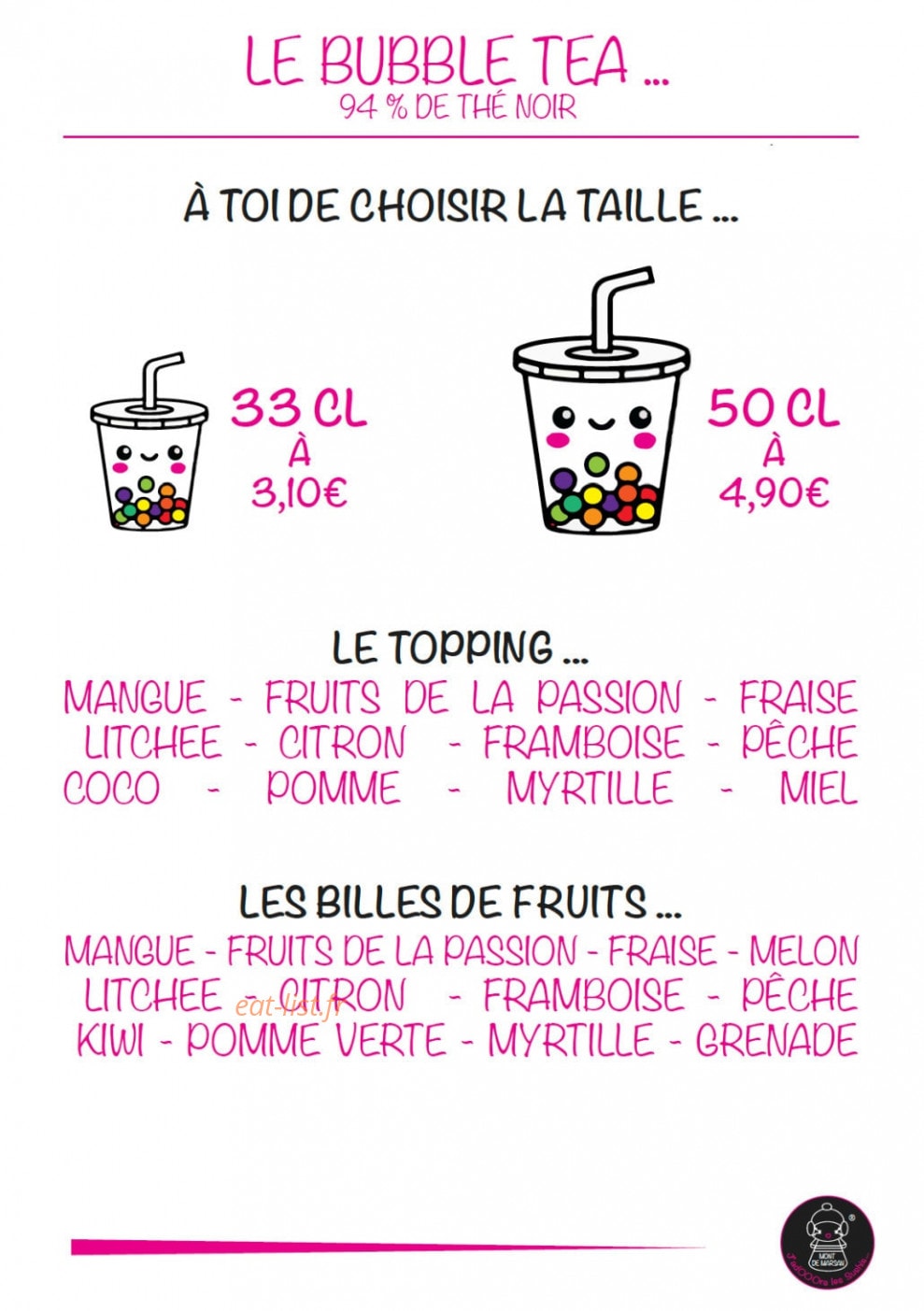 J'adOOOre les sushis — carte page 10