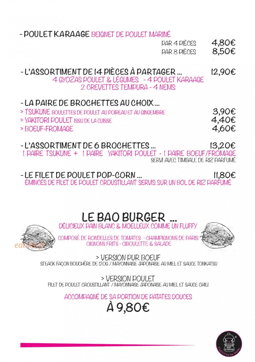 J'adOOOre les sushis — carte page 3
