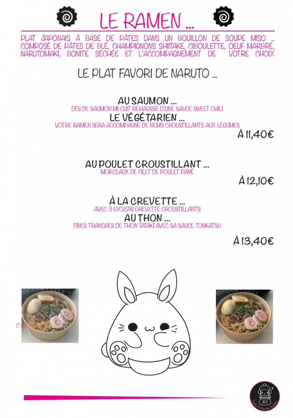 J'adOOOre les sushis — carte page 8