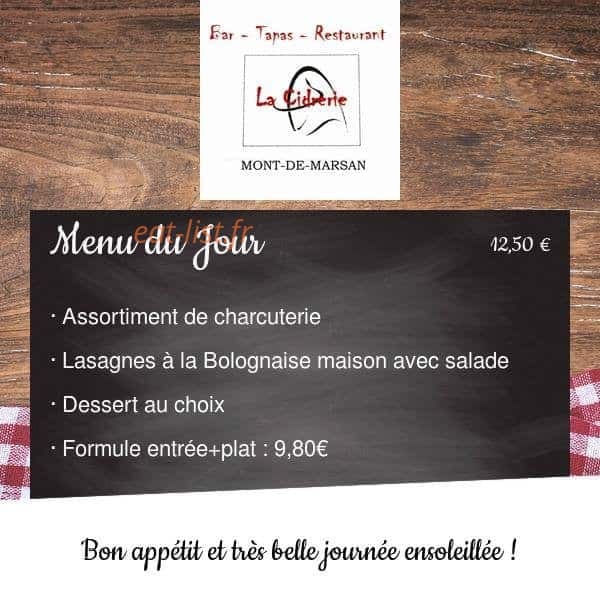 La cidrerie — carte page 1
