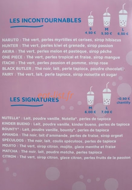 La Dinguerie Gourmande — carte page 1