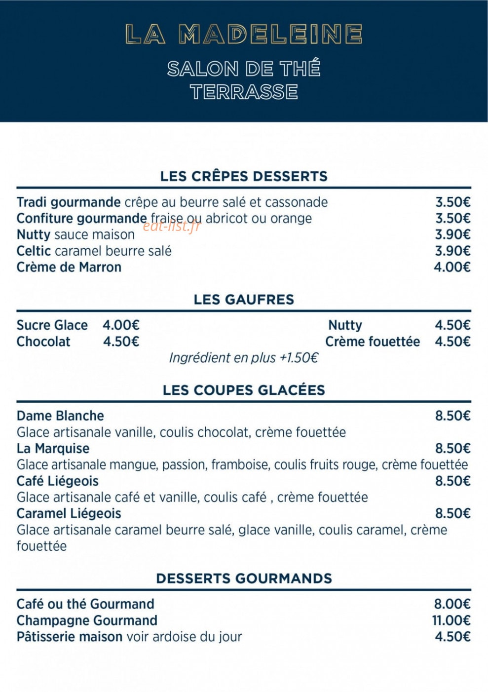 La Madeleine — carte page 5