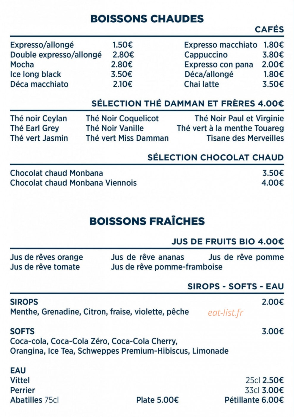 La Madeleine — carte page 6