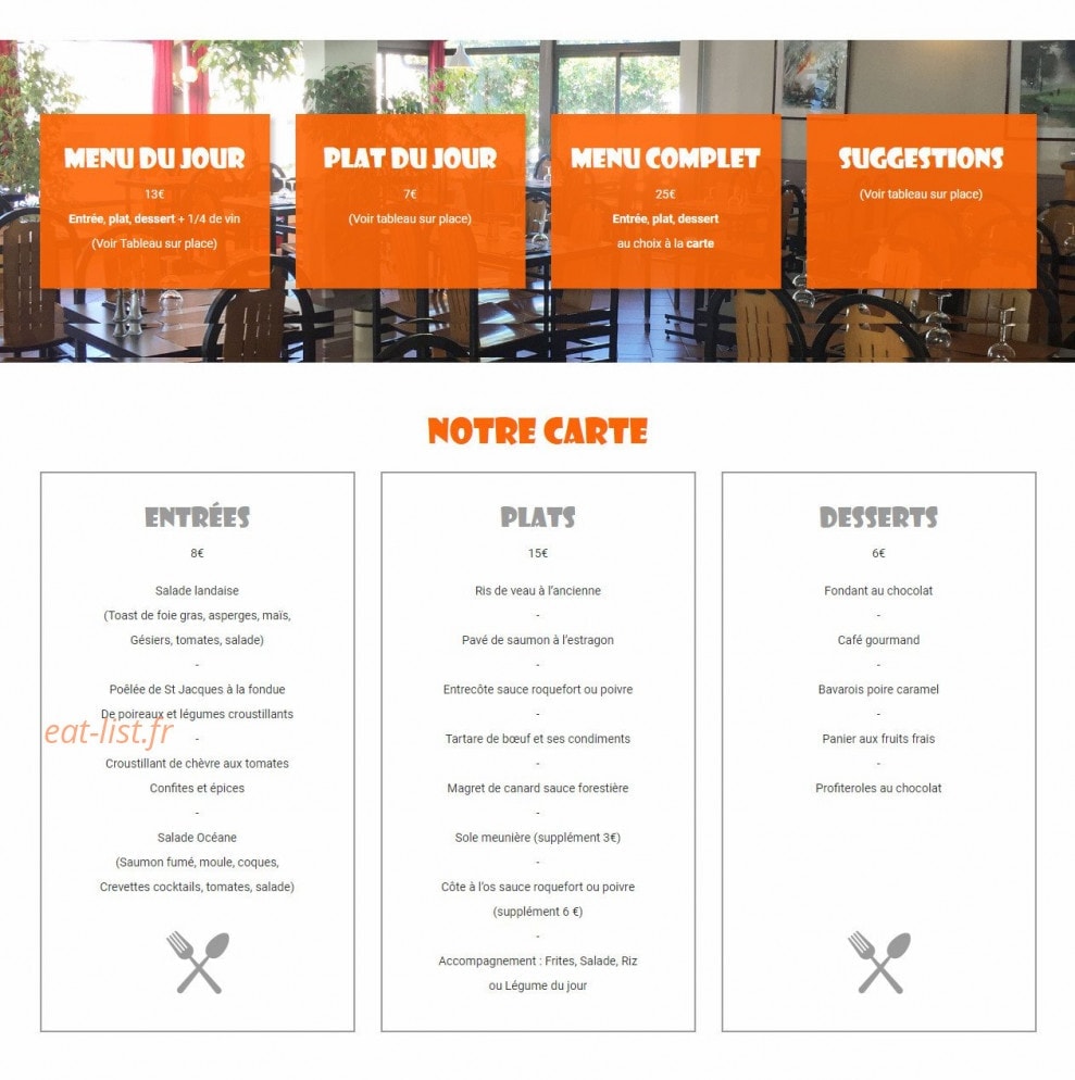 La Siesta — carte page 1