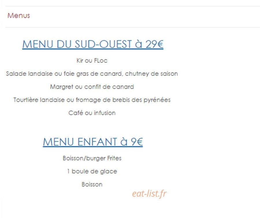 Le Bistrot de Marcel — carte page 3