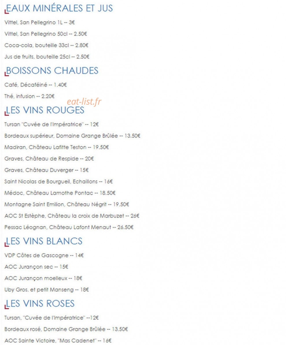 Le Bistrot de Marcel — carte page 7