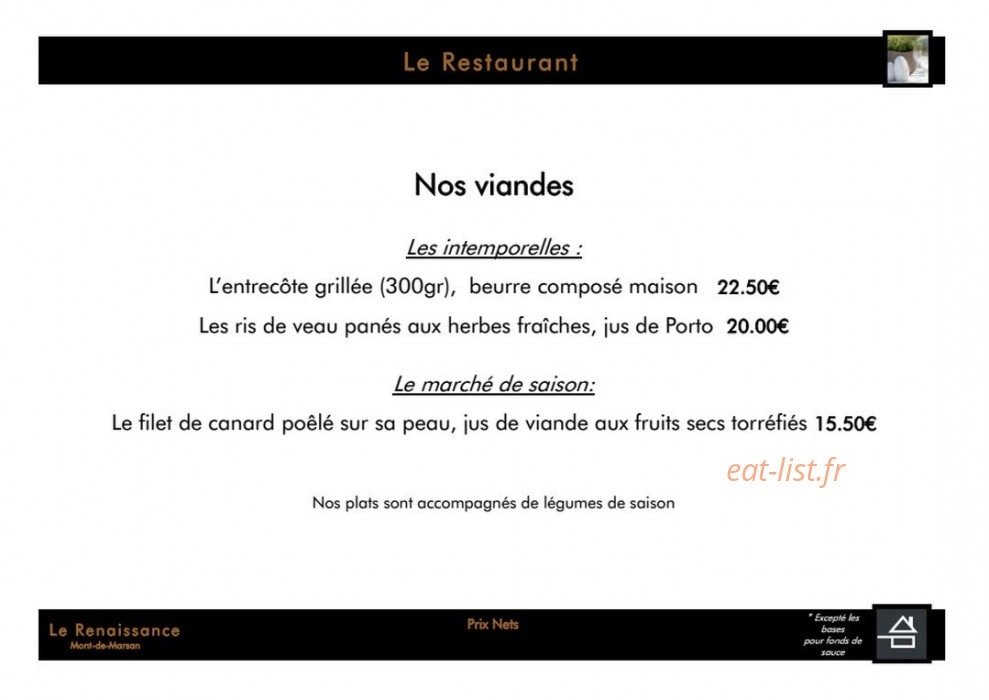 Le Renaissance — carte page 3