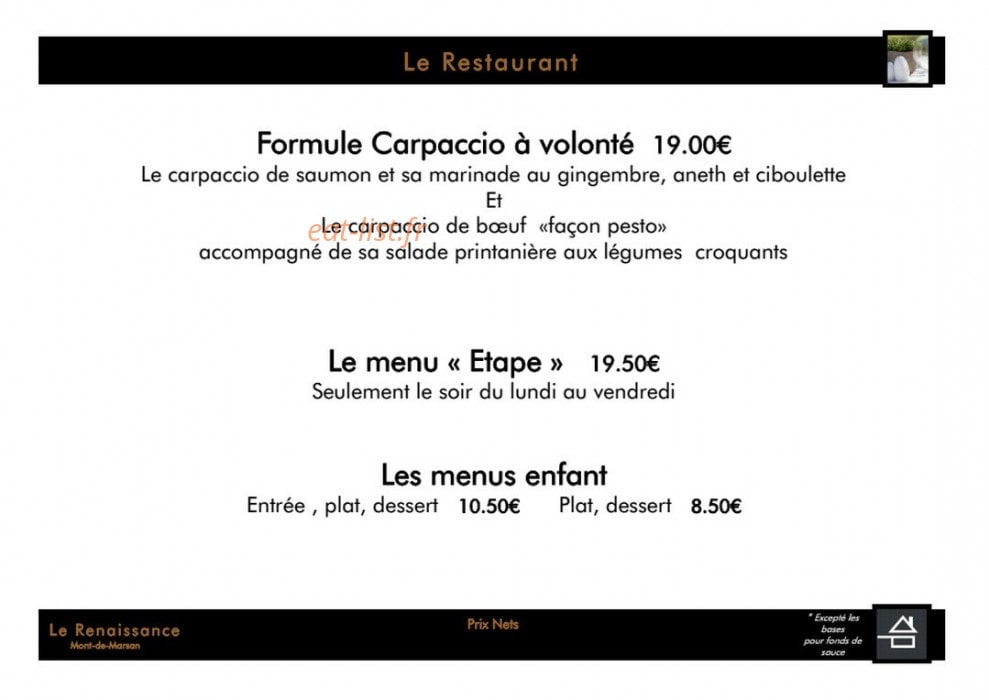 Le Renaissance — carte page 6