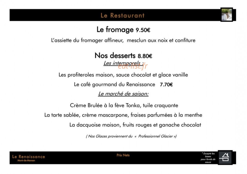 Le Renaissance — carte page 5