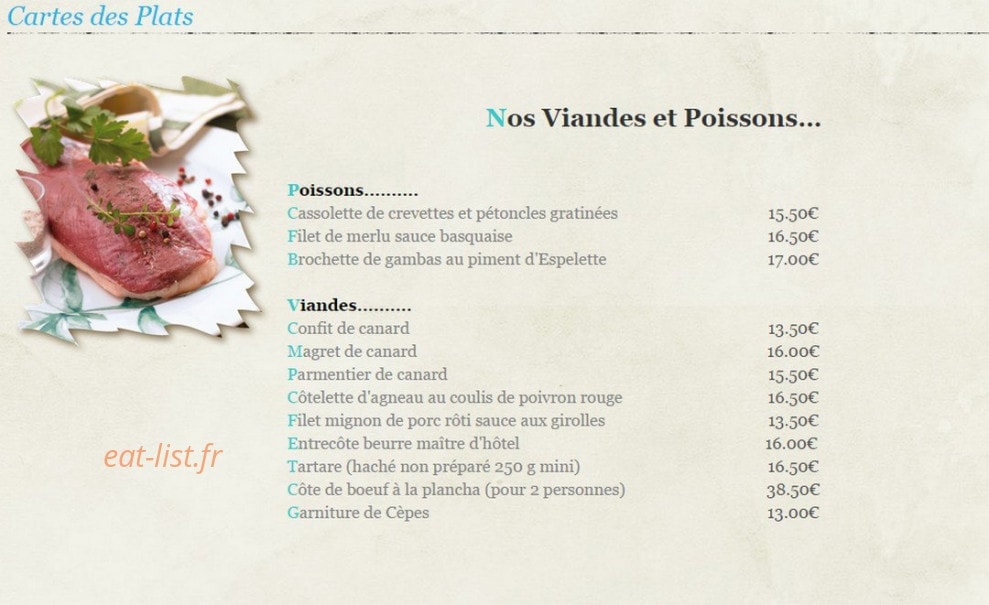 Le Zanchettin — carte page 2