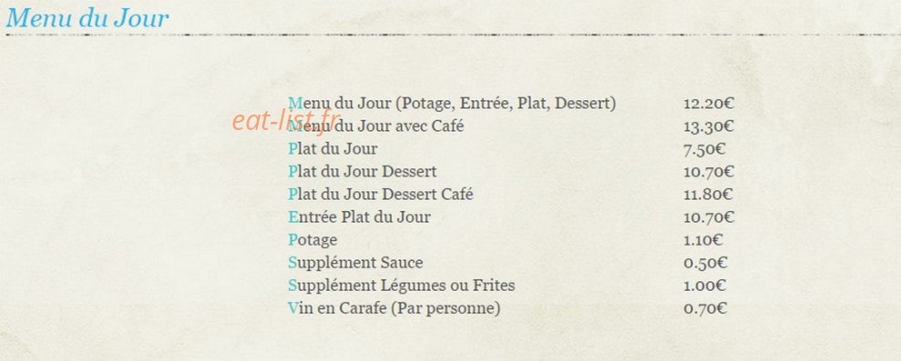 Le Zanchettin — carte page 6