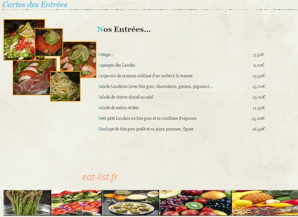 Le Zanchettin — carte page 1