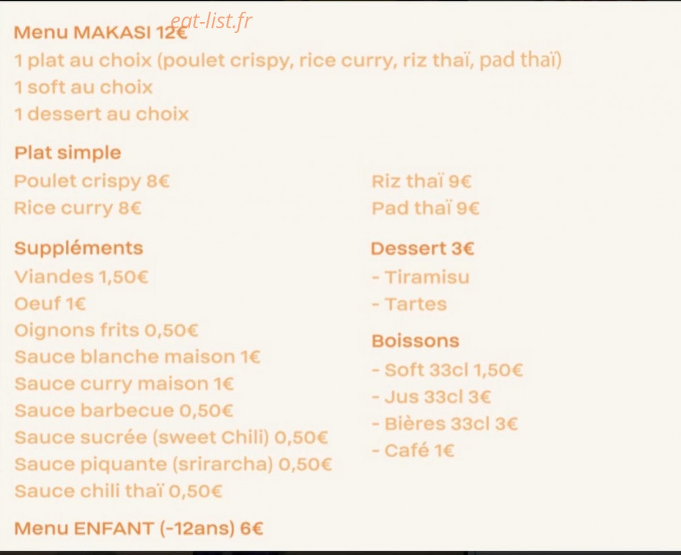 Makasi — carte page 1
