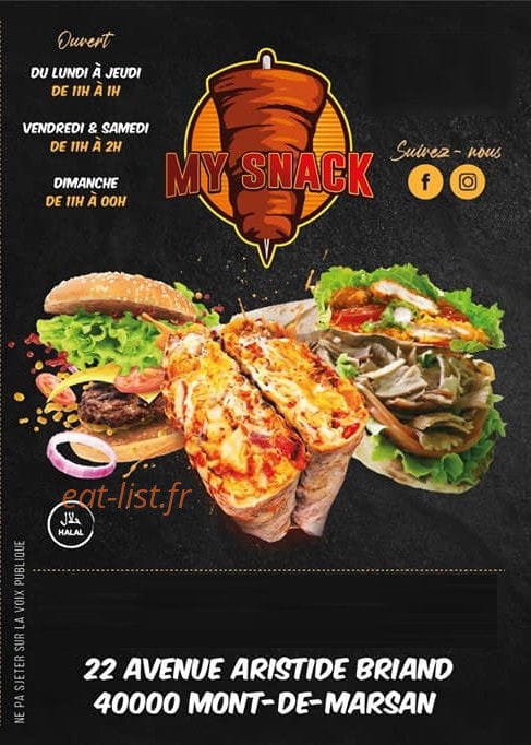 My Snack — carte page 1