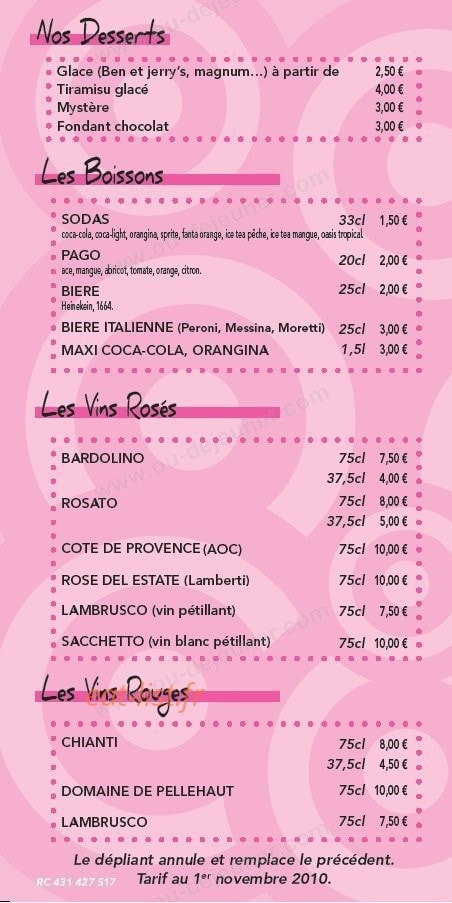 Pizza Maria — carte page 5