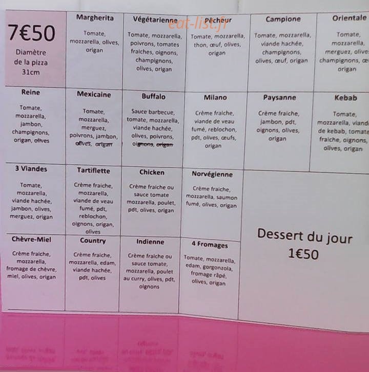 Pizza Saint  Roch — carte page 2