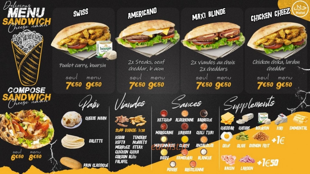 Tacos'n Cheez — carte page 2
