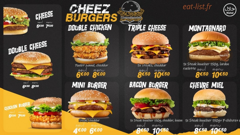 Tacos'n Cheez — carte page 3