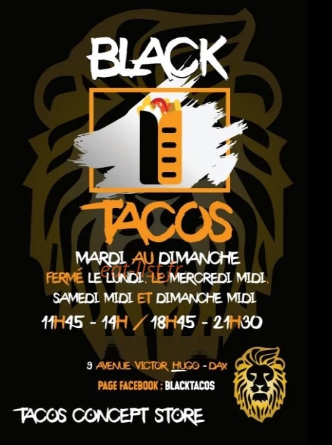 Black Tacos — carte page 1