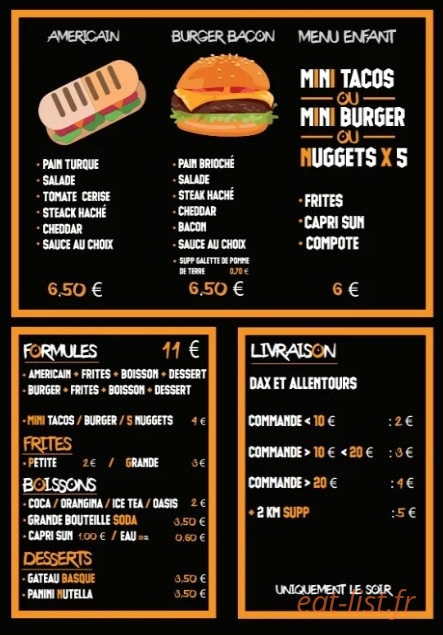 Black Tacos — carte page 3
