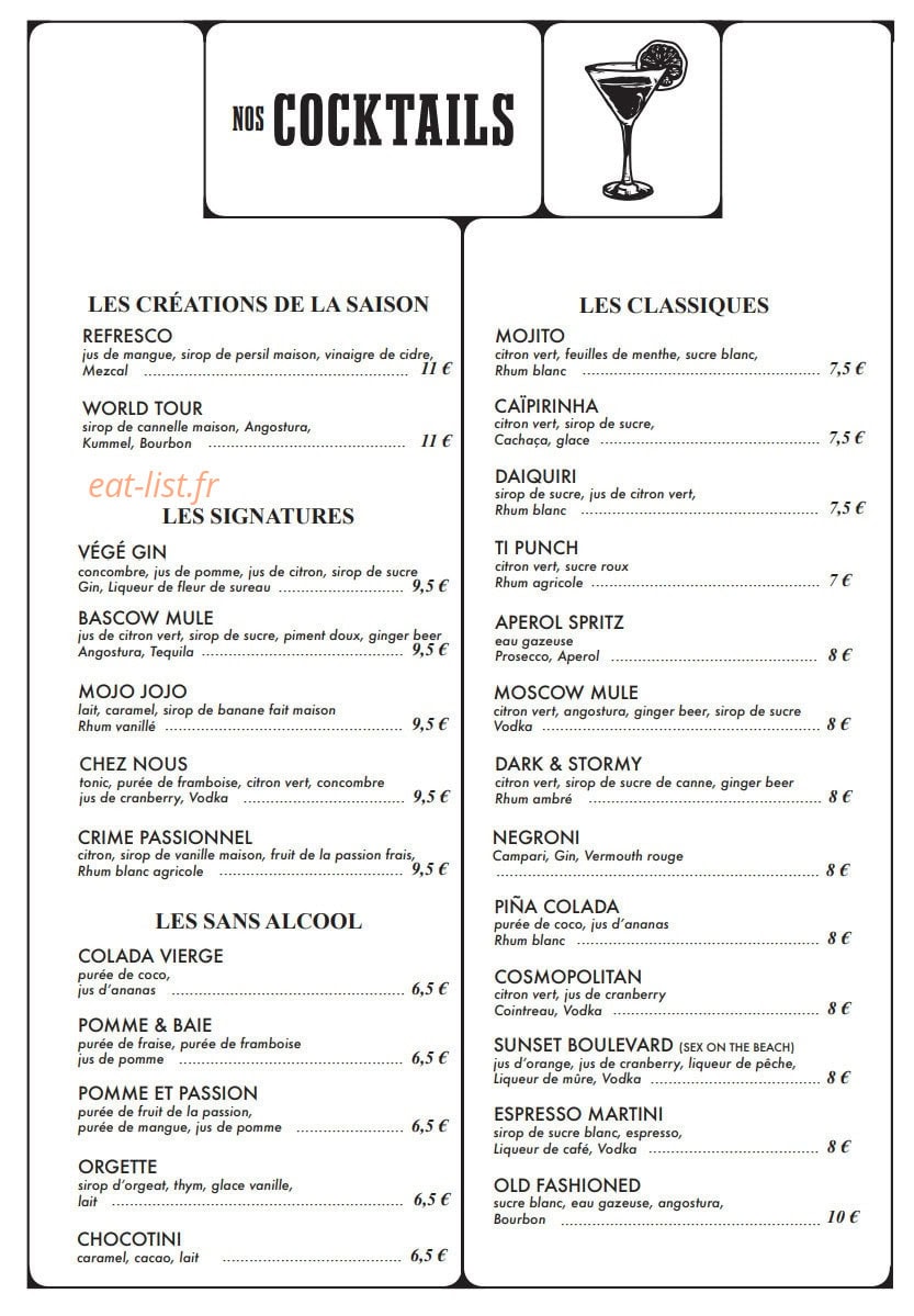 Chez Nous — carte page 13