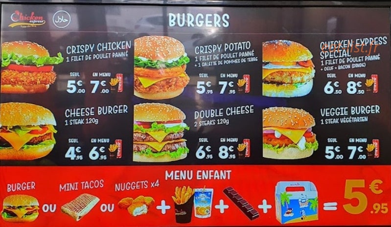Chicken express — carte page 4