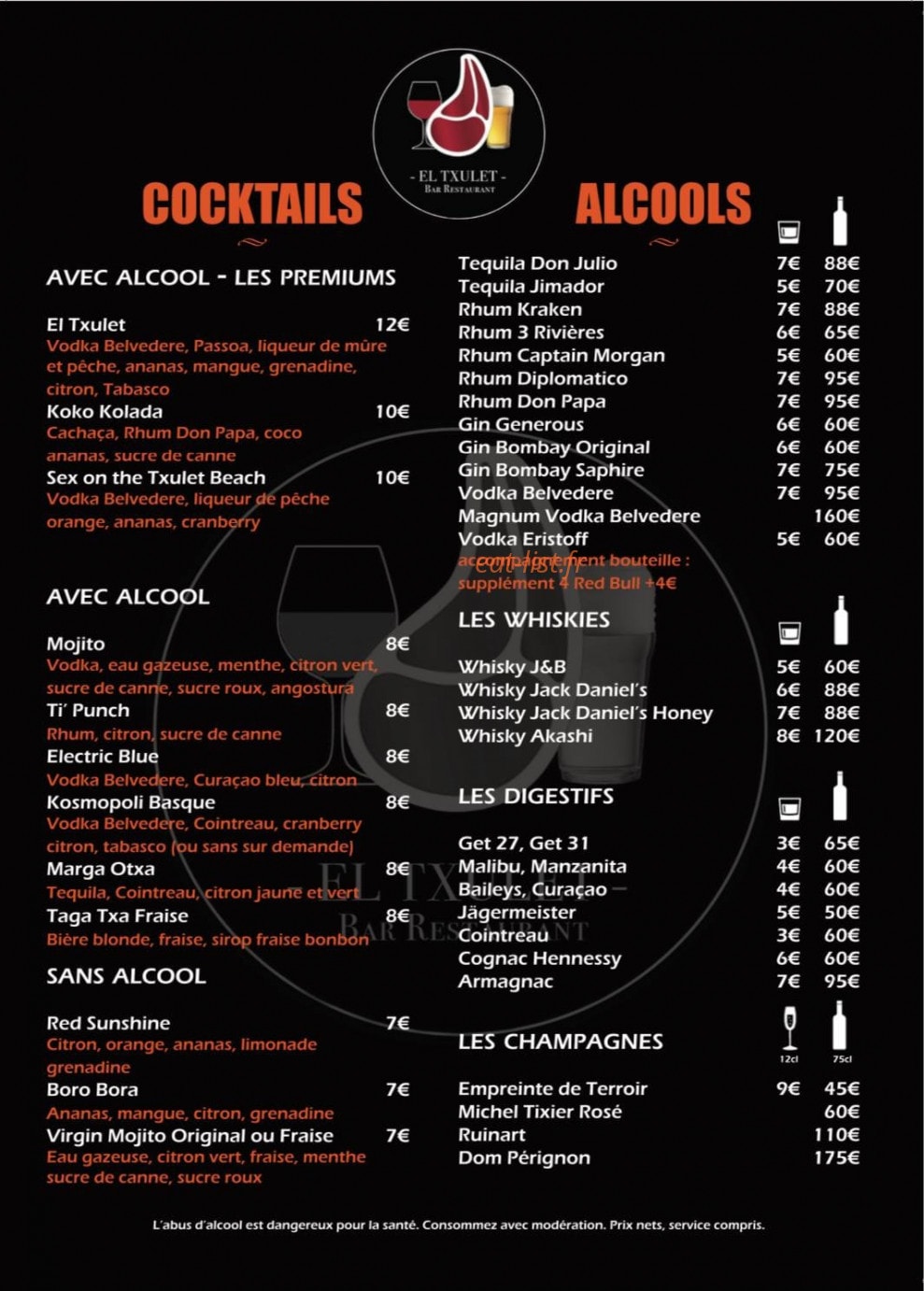 El Txulet — carte page 4