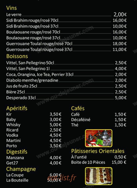 Habib's — carte page 4