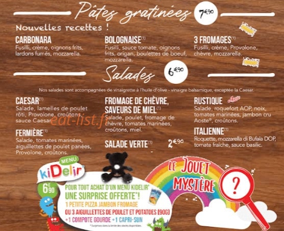 La Boîte à Pizza — carte page 7