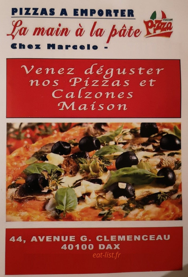 La main à la pâte chez Marcelo — carte page 1