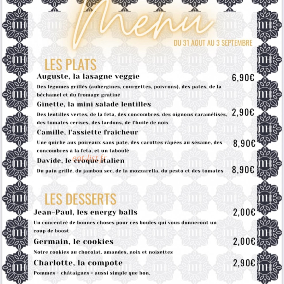 Madame Henriette — carte page 1