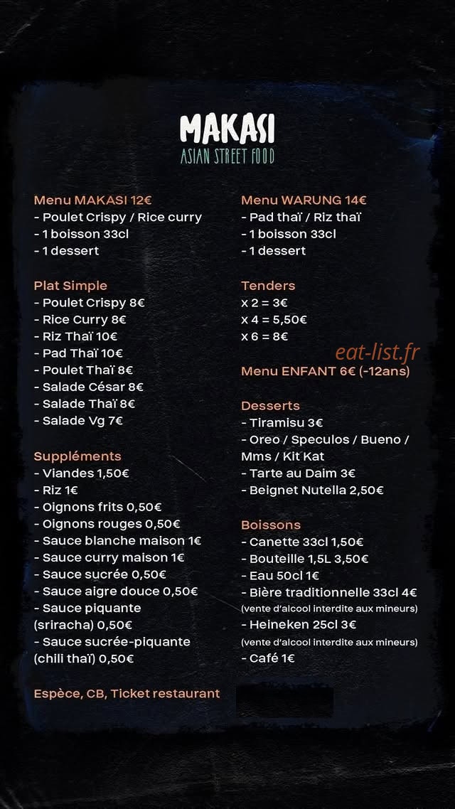 Makasi — carte page 1