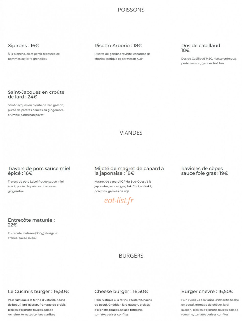 Mama Cucini — carte page 3