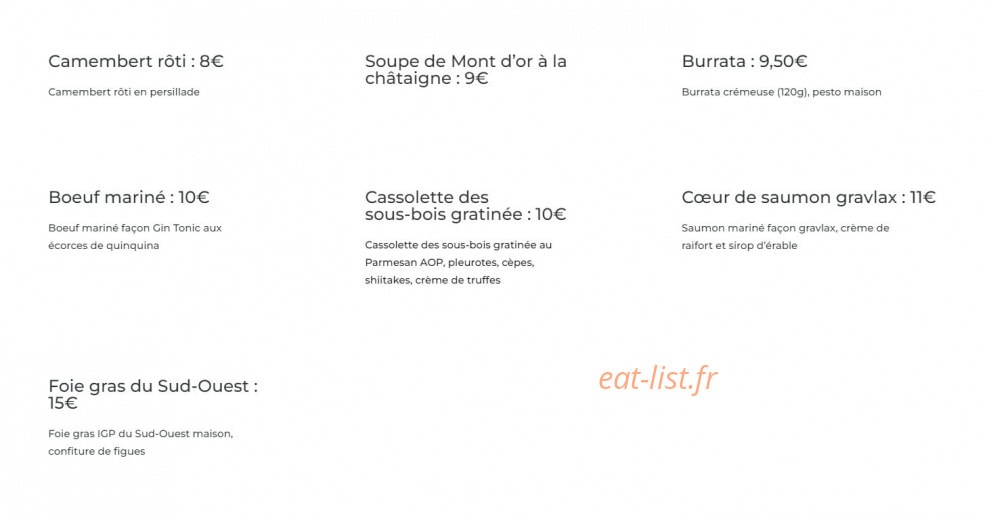 Mama Cucini — carte page 1