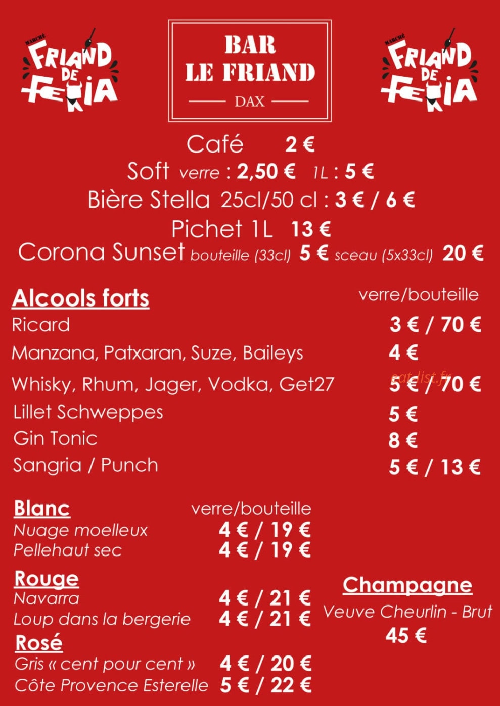 Marché Friand — carte page 7