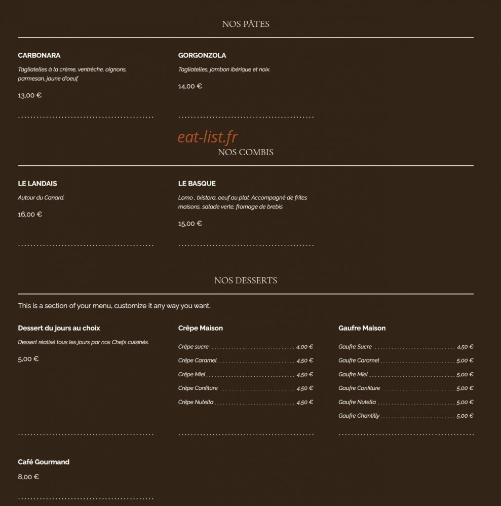 O palais — carte page 2