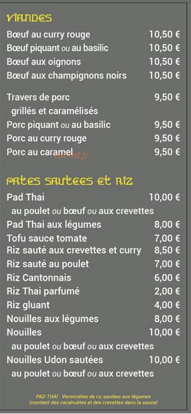 Pad Thai — carte page 4