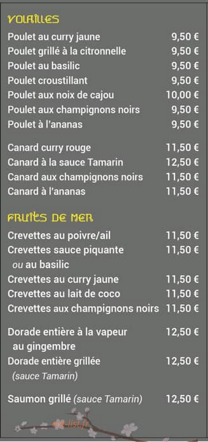 Pad Thai — carte page 3