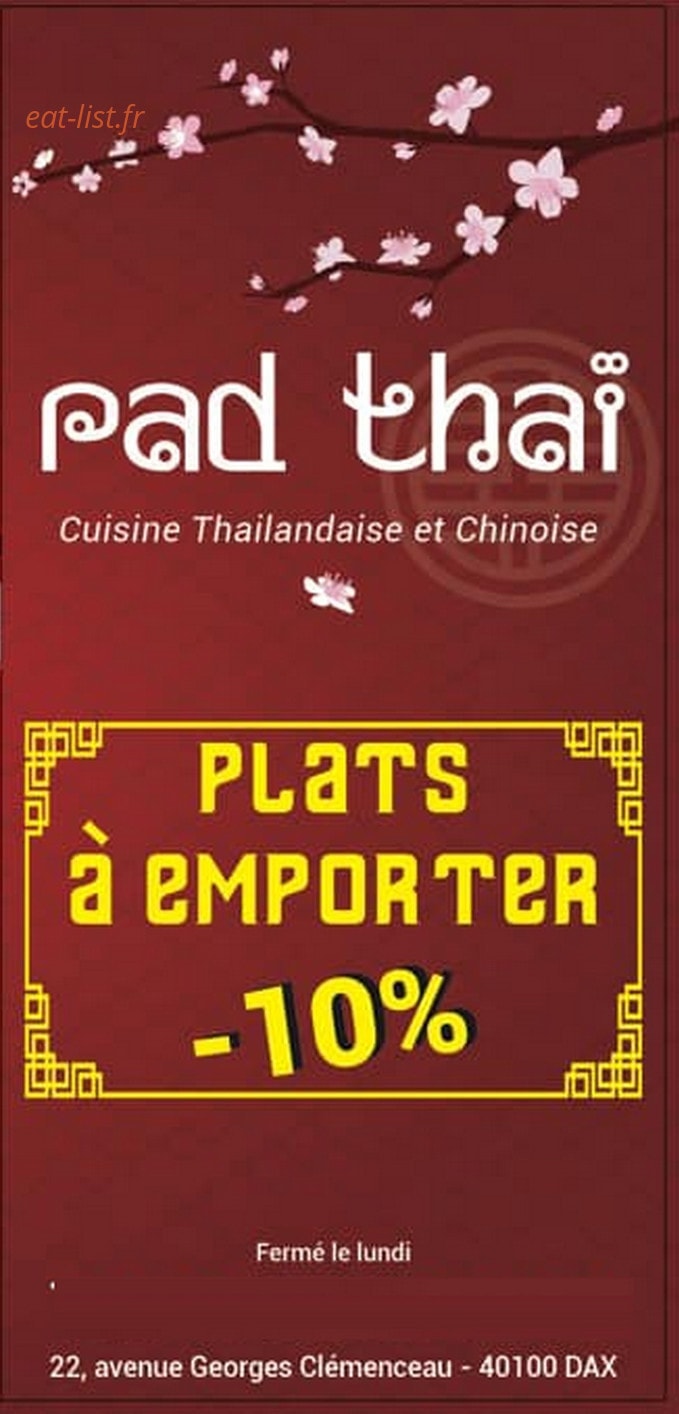 Pad Thai — carte page 1