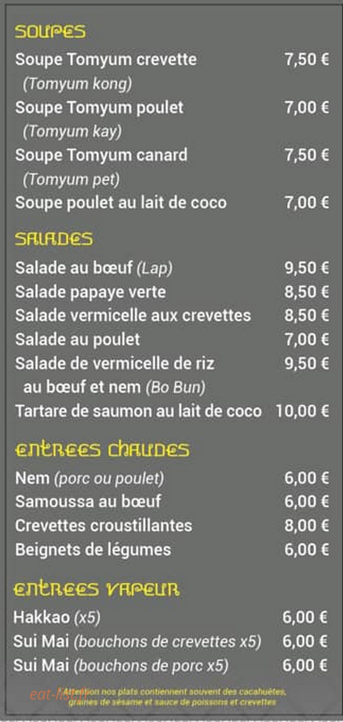 Pad Thai — carte page 2
