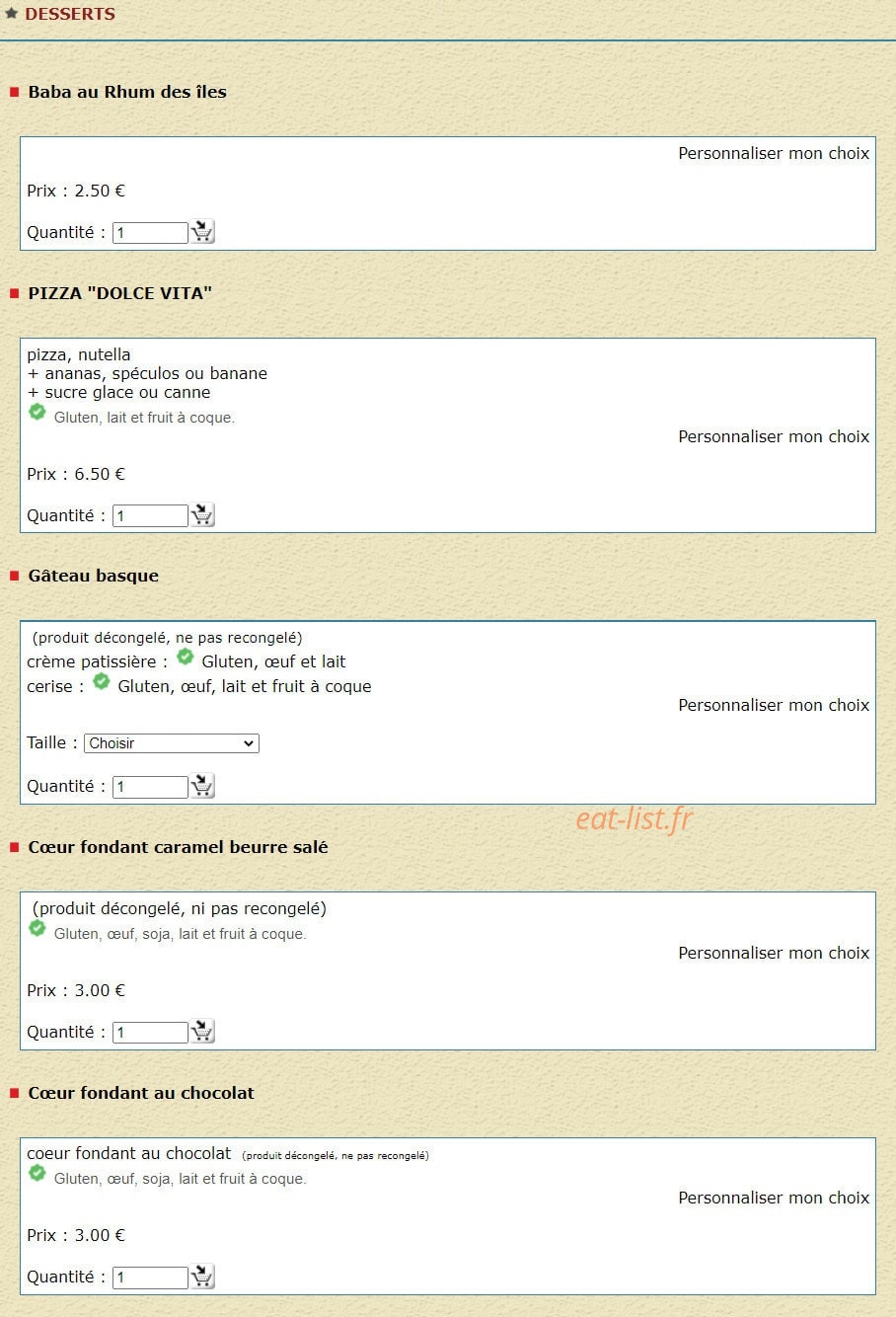 Pizza Toto — carte page 16