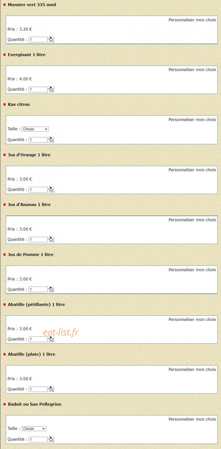 Pizza Toto — carte page 19