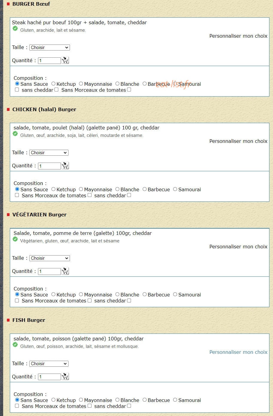 Pizza Toto — carte page 9