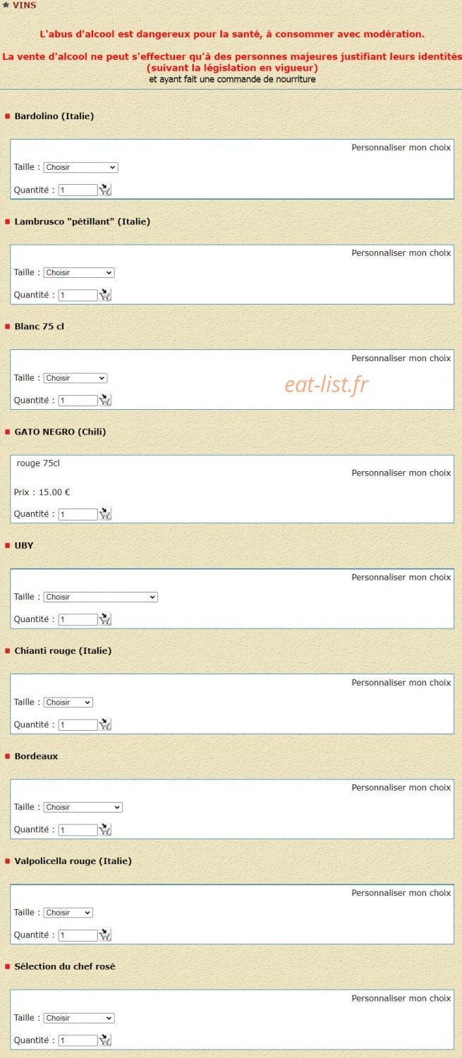 Pizza Toto — carte page 21
