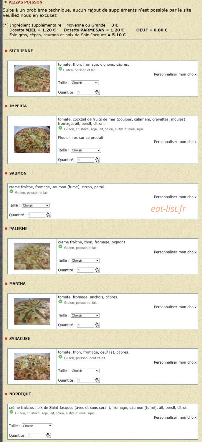 Pizza Toto — carte page 8