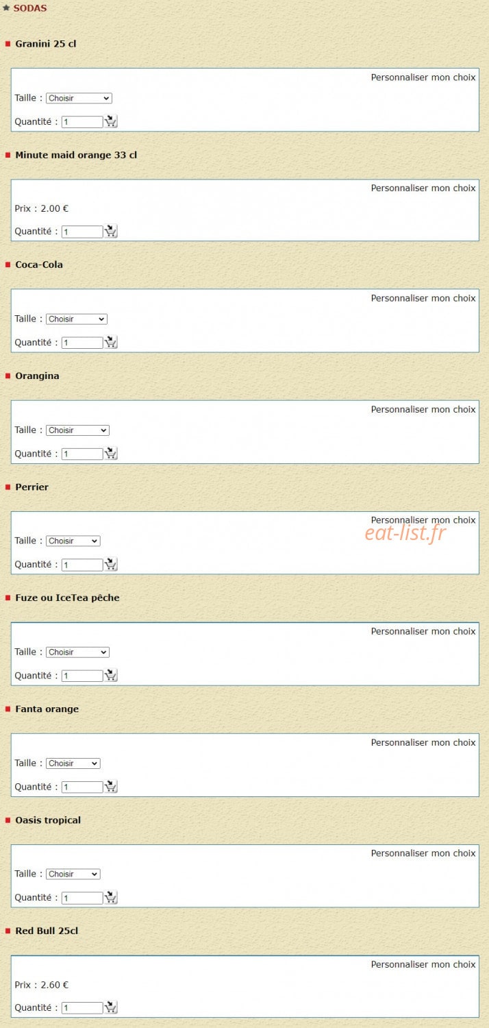 Pizza Toto — carte page 18