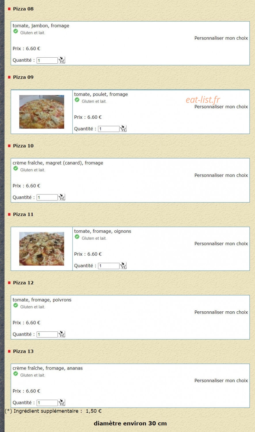 Pizza Toto — carte page 14