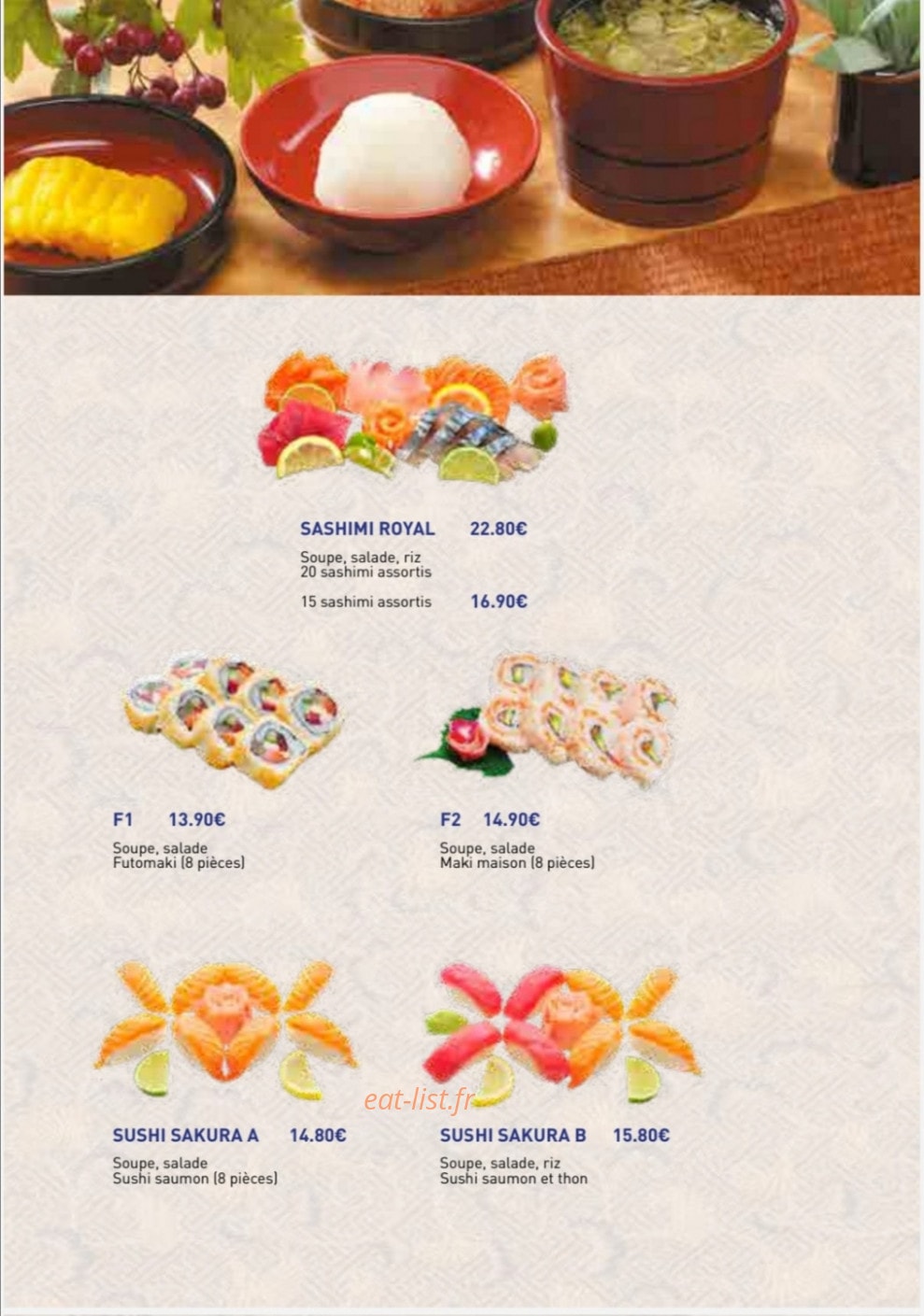 Restaurant Sakura — carte page 8