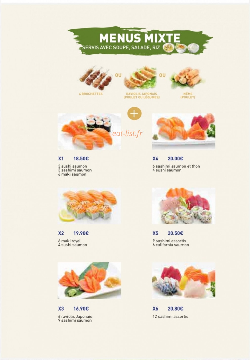 Restaurant Sakura — carte page 5